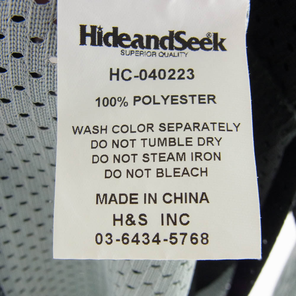 HideandSeek ハイドアンドシーク HC-040223 Hockey Shirt ホッケー シャツ メッシュ ゲームシャツ ブラック系【極上美品】【中古】