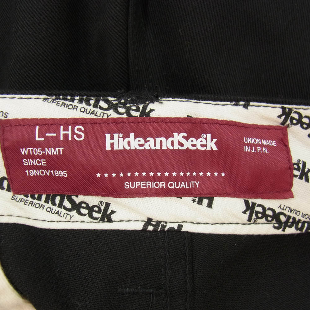 HideandSeek ハイドアンドシーク HP-100923 B-Work Heavy ヘビーオンスワークパンツ ブラック系 L【極上美品】【中古】