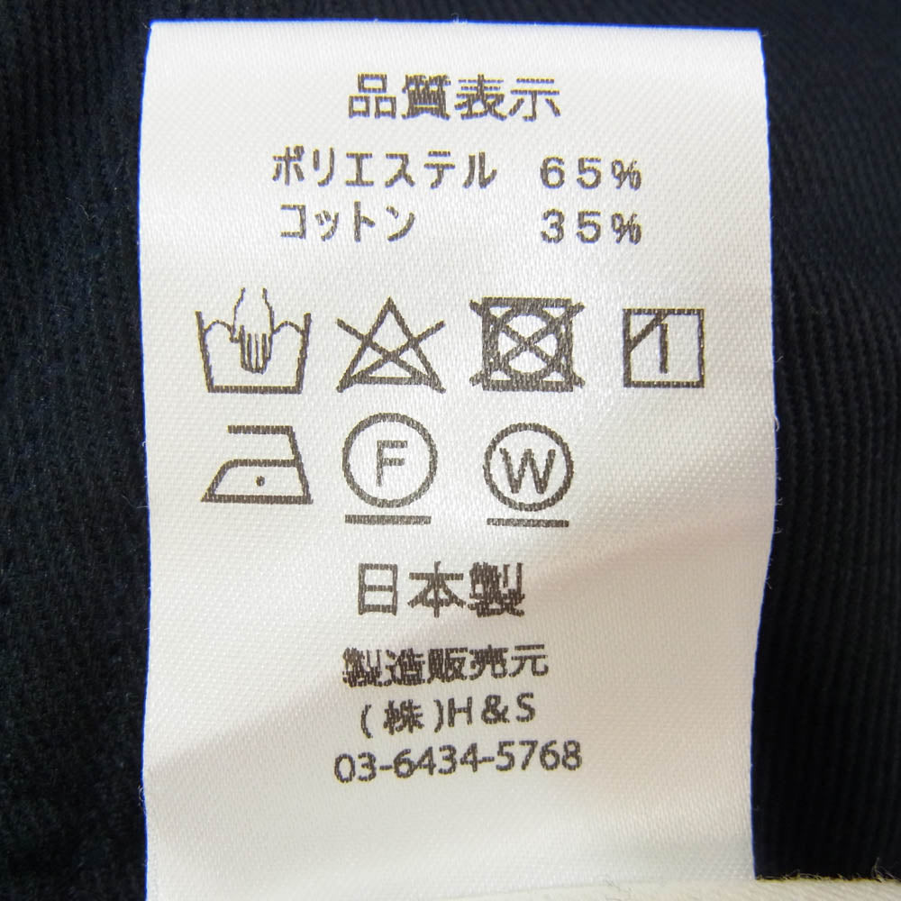 HideandSeek ハイドアンドシーク HP-100822 Wide Chino Pants ワイド チノ パンツ ネイビー系 L【極上美品】【中古】