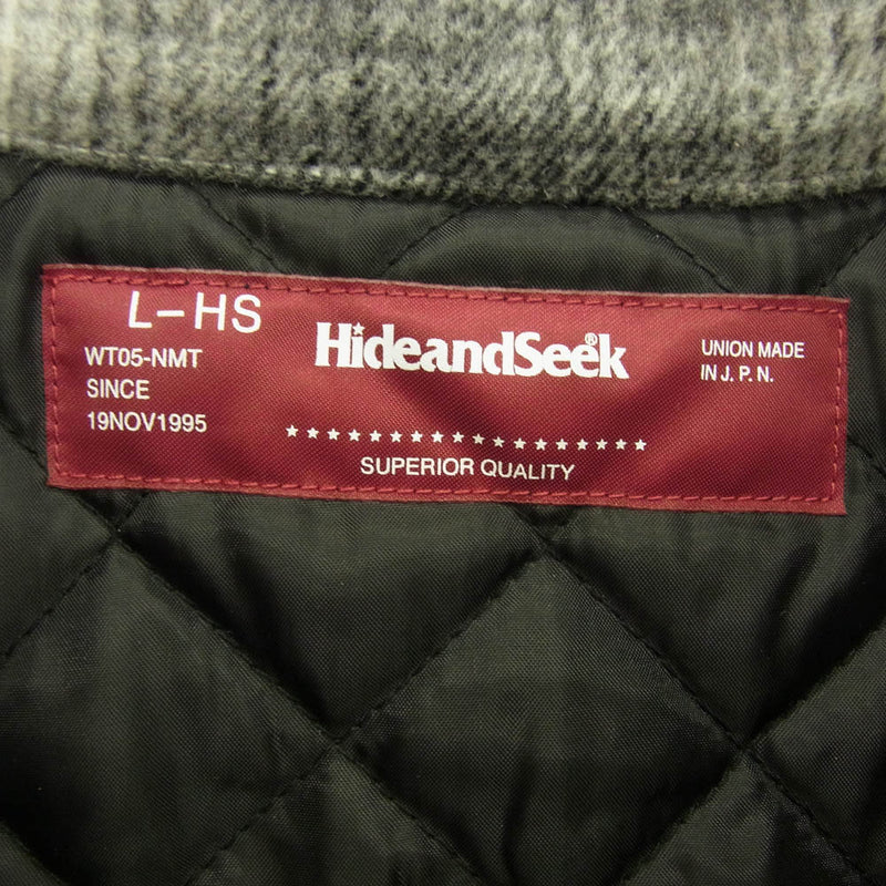 ハイドアンドシーク　メルトンシャツジャケット HIDE AND SEEK - HIDE AND SEEK ハイドアンドシーク メルトン