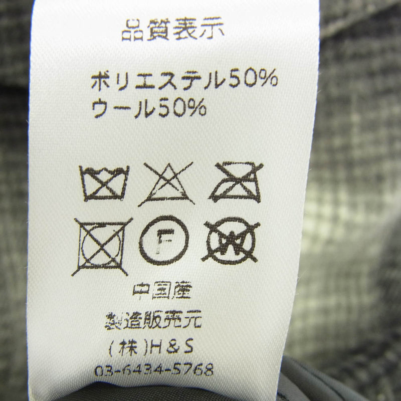 ハイドアンドシーク　メルトンシャツジャケット HideandSeek ハイドアンドシーク 23AW HS-100323 Melton Check