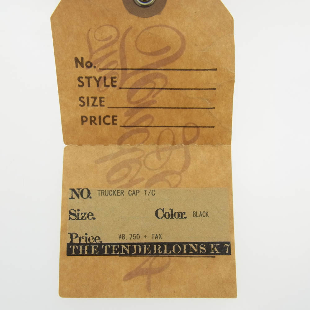 TENDERLOIN テンダーロイン T-TRUCKER CAP T/C BS ボルネオスカル トラッカー キャップ 帽子 ブラック系【極上美品】【中古】