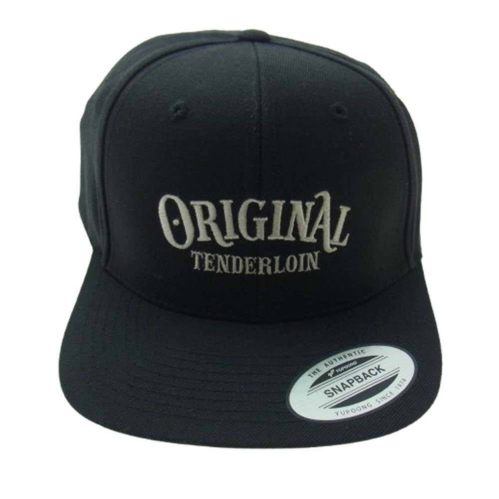 TENDERLOIN テンダーロイン T-CAP OT ロゴ 刺繍 スナップバック キャップ 帽子 ブラック系【極上美品】【中古】