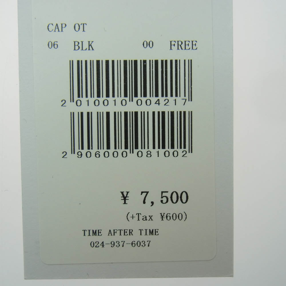 TENDERLOIN テンダーロイン T-CAP OT ロゴ 刺繍 スナップバック キャップ 帽子 ブラック系【極上美品】【中古】