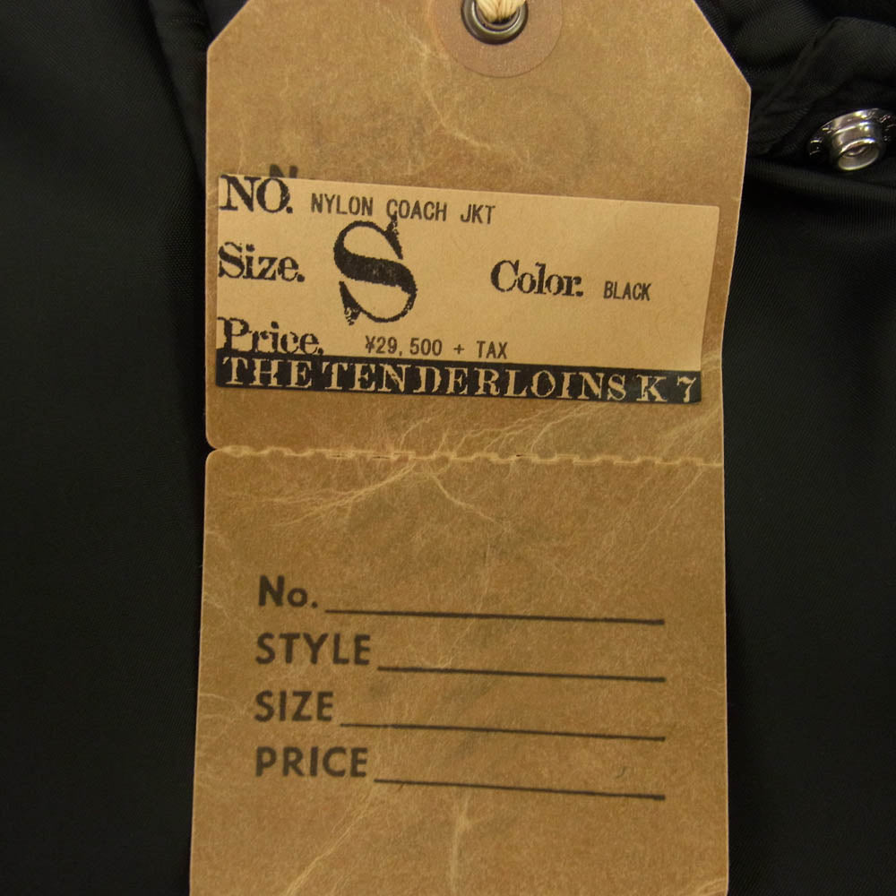 TENDERLOIN テンダーロイン T-NYLON COACH JKT BS ボルネオスカル コーチ ジャケット ブラック系 S【極上美品】【中古】