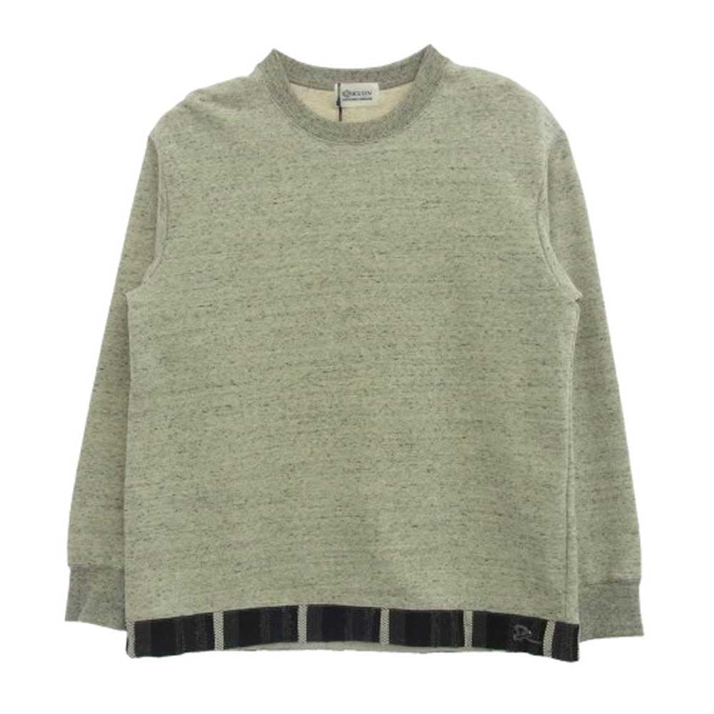 KUON クオン 190CS0324F1 Trimmed Hem Sweatshirt 裂織 裏毛 クルーネック ヘム スウェット トレーナー グレー系 M【極上美品】【中古】