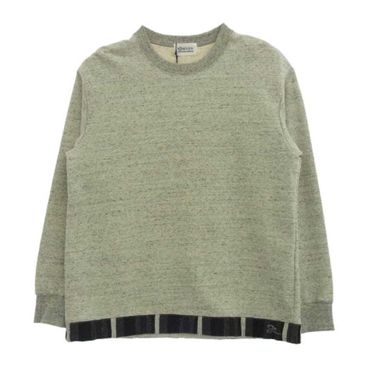 KUON クオン 190CS0324F1 Trimmed Hem Sweatshirt 裂織 裏毛 クルーネック ヘム スウェット トレーナー グレー系 M【極上美品】【中古】