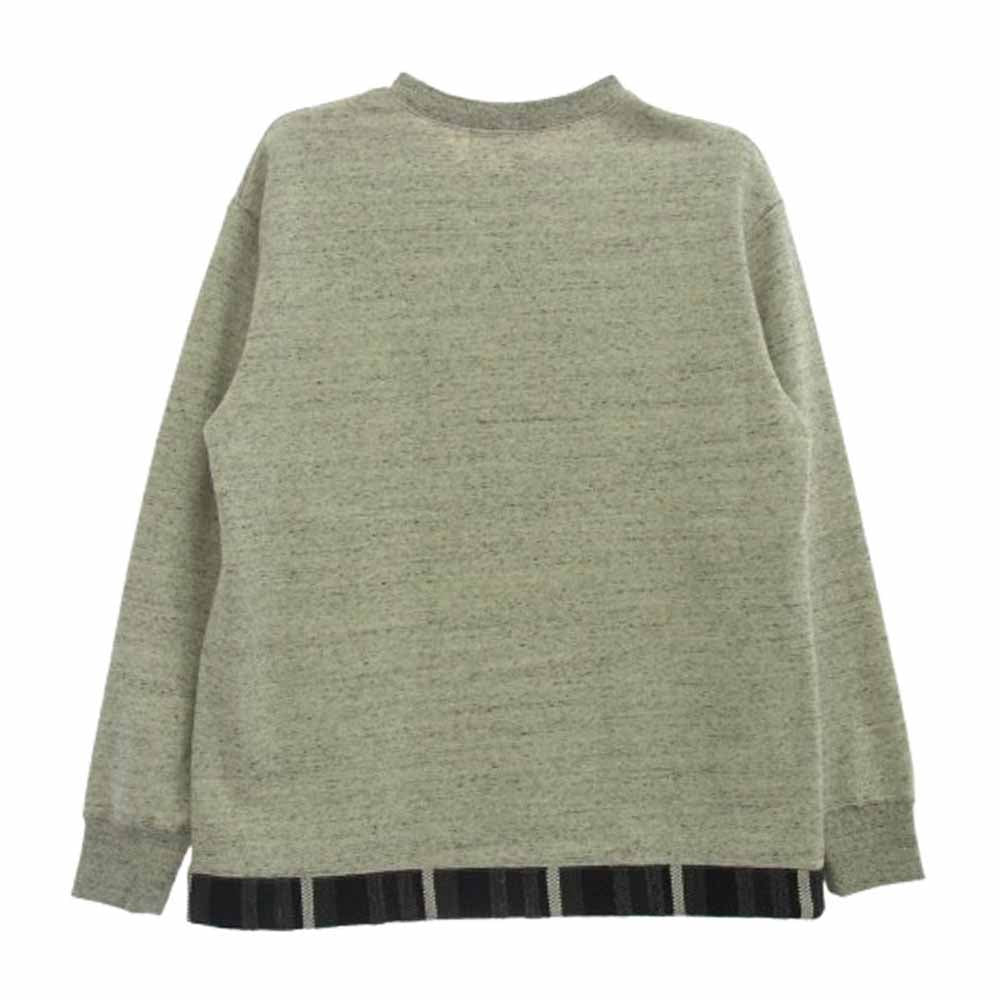 KUON クオン 190CS0324F1 Trimmed Hem Sweatshirt 裂織 裏毛 クルーネック ヘム スウェット トレーナー グレー系 M【極上美品】【中古】