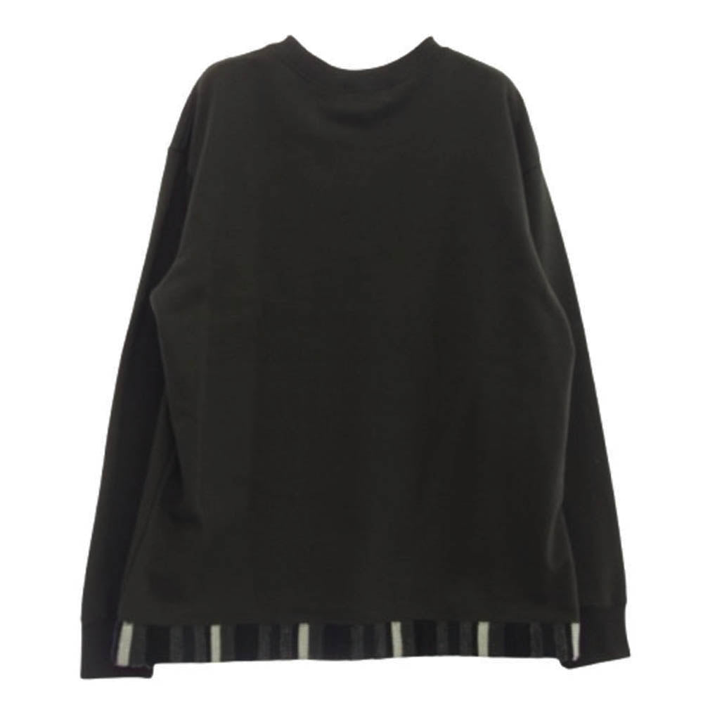 KUON クオン 190CS0324F1 Trimmed Hem Sweatshirt 裂織 裏毛 クルーネック ヘム スウェット トレーナー チャコール系 M【中古】