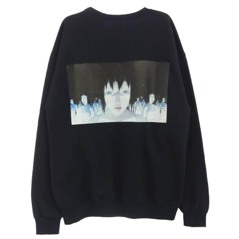 WACKO MARIA ワコマリア 24SS INNOCENCE-WM-SS02 攻殻機動隊 CREW NECK SWEAT SHIRT イノセンス クルーネック スウェットシャツ トレーナー ブラック系 L【極上美品】【中古】