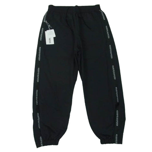 WACKO MARIA ワコマリア 25SS-WMO-TP01 TRACK PANTS TYPE-1 ロゴ刺繍 トラック パンツ タイプ1 ブラック系 BLACK M【極上美品】【中古】