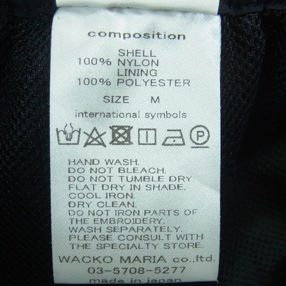 WACKO MARIA ワコマリア 25SS-WMO-TP01 TRACK PANTS TYPE-1 ロゴ刺繍 トラック パンツ タイプ1 ブラック系 BLACK M【極上美品】【中古】