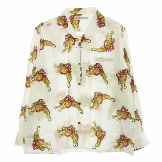 WACKO MARIA ワコマリア 24AW 24FW-WMS-HI03 TIM LEHI HAWAIIAN L/S SHIRT ティムリーハイ ハワイアン 長袖 シャツ ホワイト系 L【極上美品】【中古】