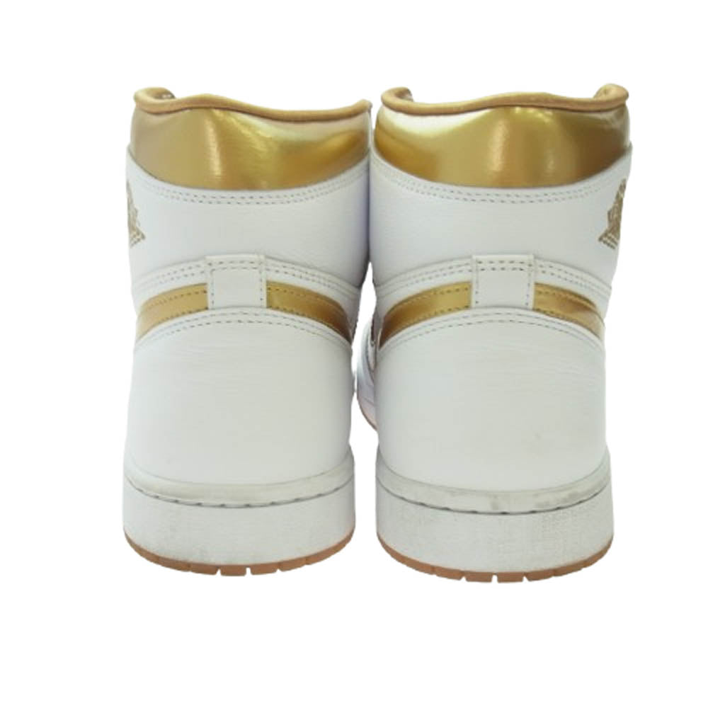 NIKE ナイキ FD2596-107 Women's Air Jordan 1 Retro High OG ウィメンズ エアジョーダン1 レトロ ハイ スニーカー ホワイト系 ゴールド系 27.5cm【中古】