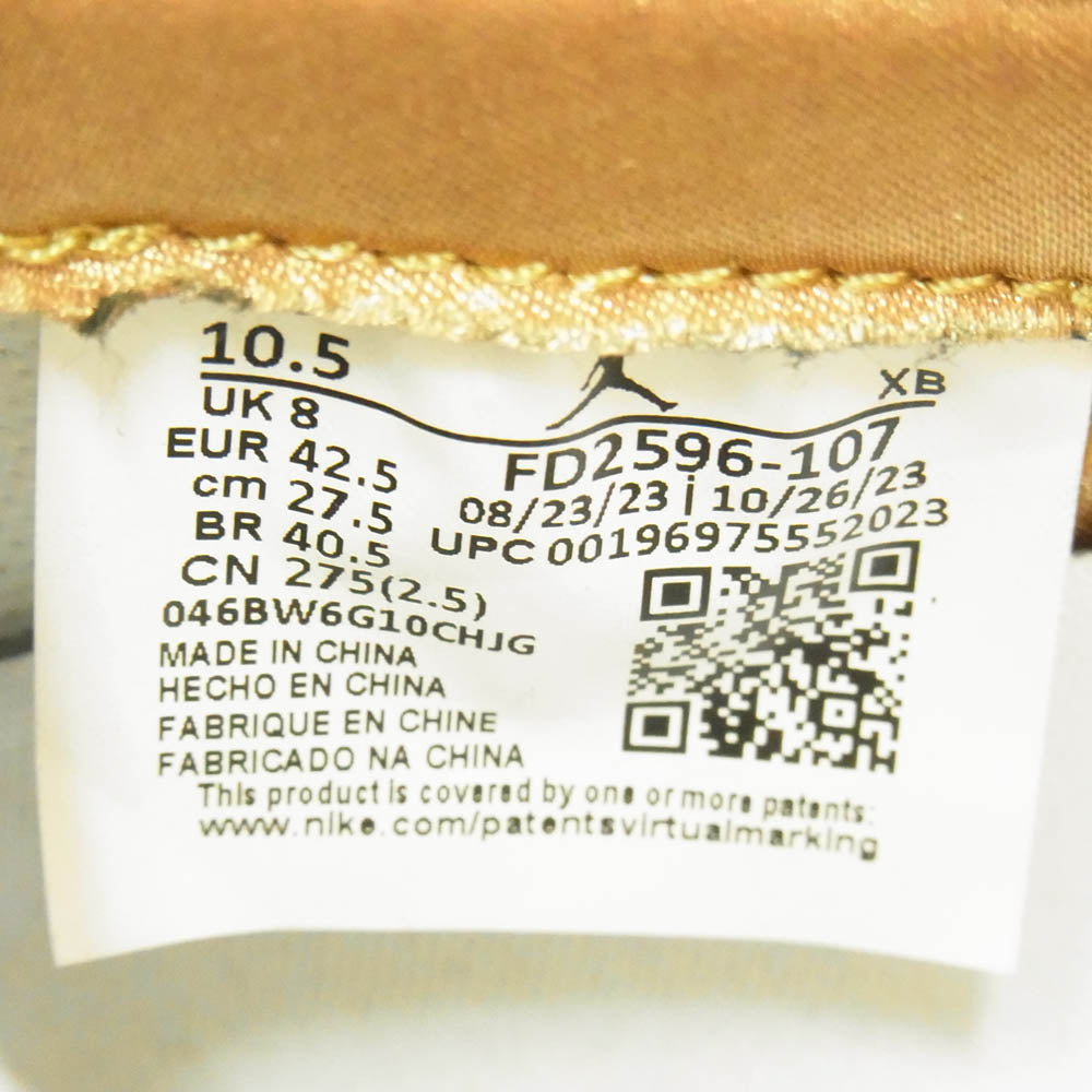 NIKE ナイキ FD2596-107 Women's Air Jordan 1 Retro High OG ウィメンズ エアジョーダン1 レトロ ハイ スニーカー ホワイト系 ゴールド系 27.5cm【中古】
