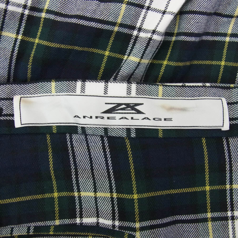ANREALAGE アンリアレイジ ANSEASON アンシーズン ワイド チェック ラップ パンツ マルチカラー系 46【中古】