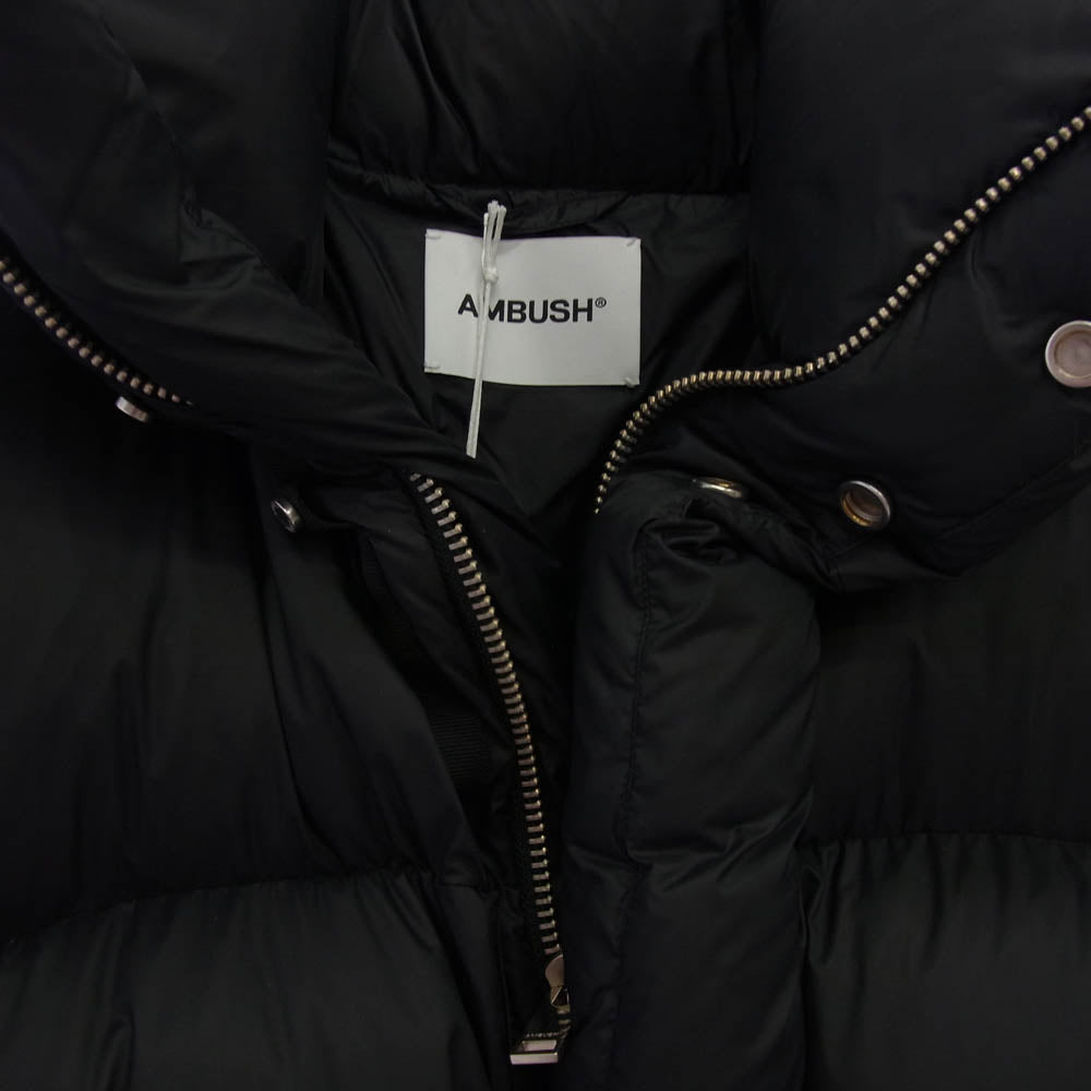 AMBUSH アンブッシュ 12115091 ハイカラー パデッド ダウン ジャケット ブラック系 M【美品】【中古】