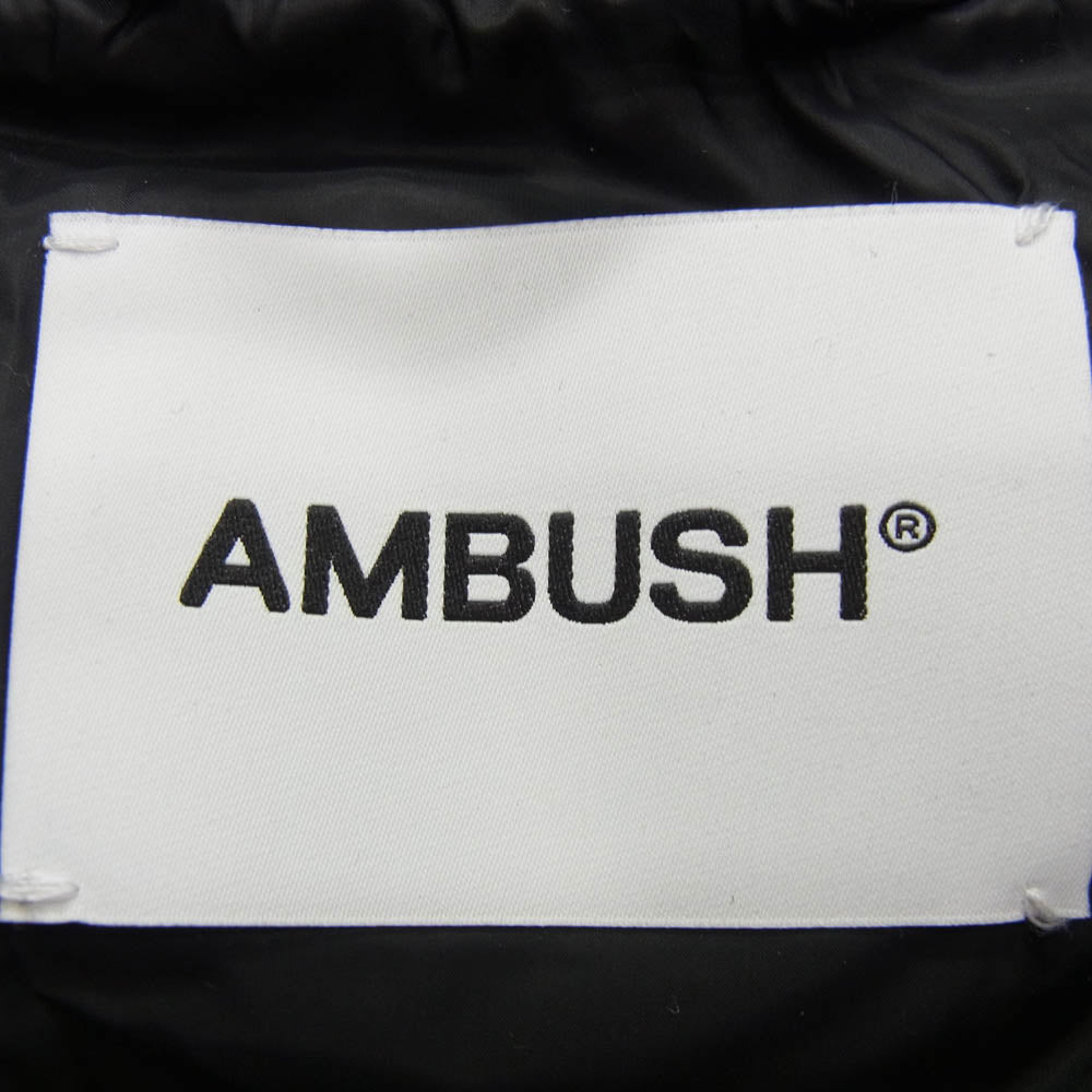 AMBUSH アンブッシュ 12115091 ハイカラー パデッド ダウン ジャケット ブラック系 M【美品】【中古】