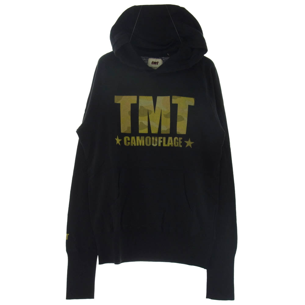 TMT ティーエムティー TSW-S12WB21 CAMO カモ柄 プリント プルオーバー スウェット パーカー 黒系 ブラック系 M【極上美品】【中古】