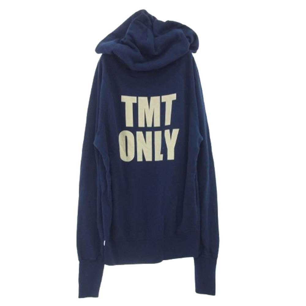 TMT ティーエムティー GO HOME プリント プルオーバー スウェット パーカー ネイビー系 M【中古】