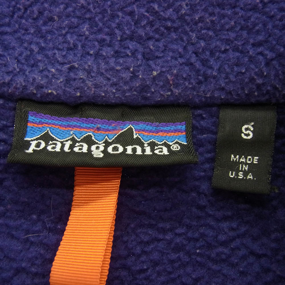 patagonia パタゴニア 90AW 25021 90s 90年製 Synchilla Jacket シンチラ フリース ジャケット パープル系 S【中古】