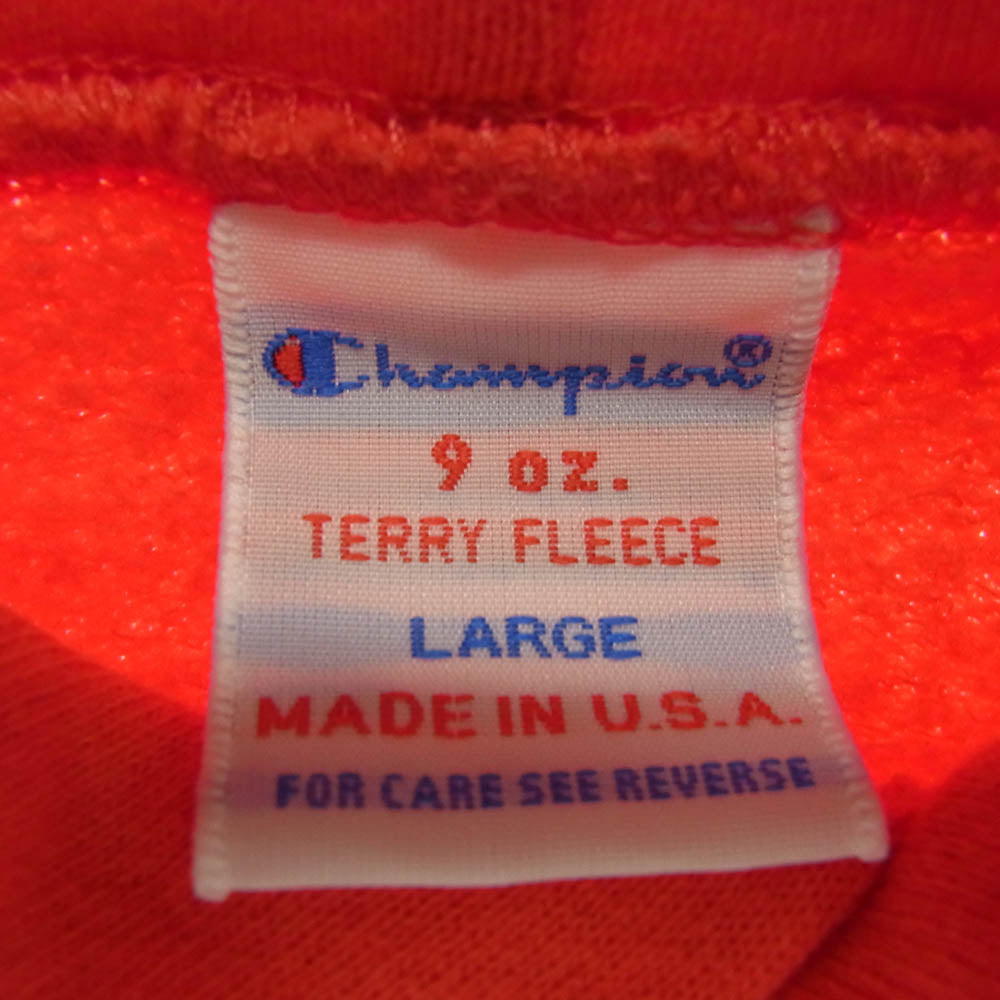 Champion チャンピオン C5-T101 USA製 9oz スウェット パーカー フーディ レッド系 L【中古】