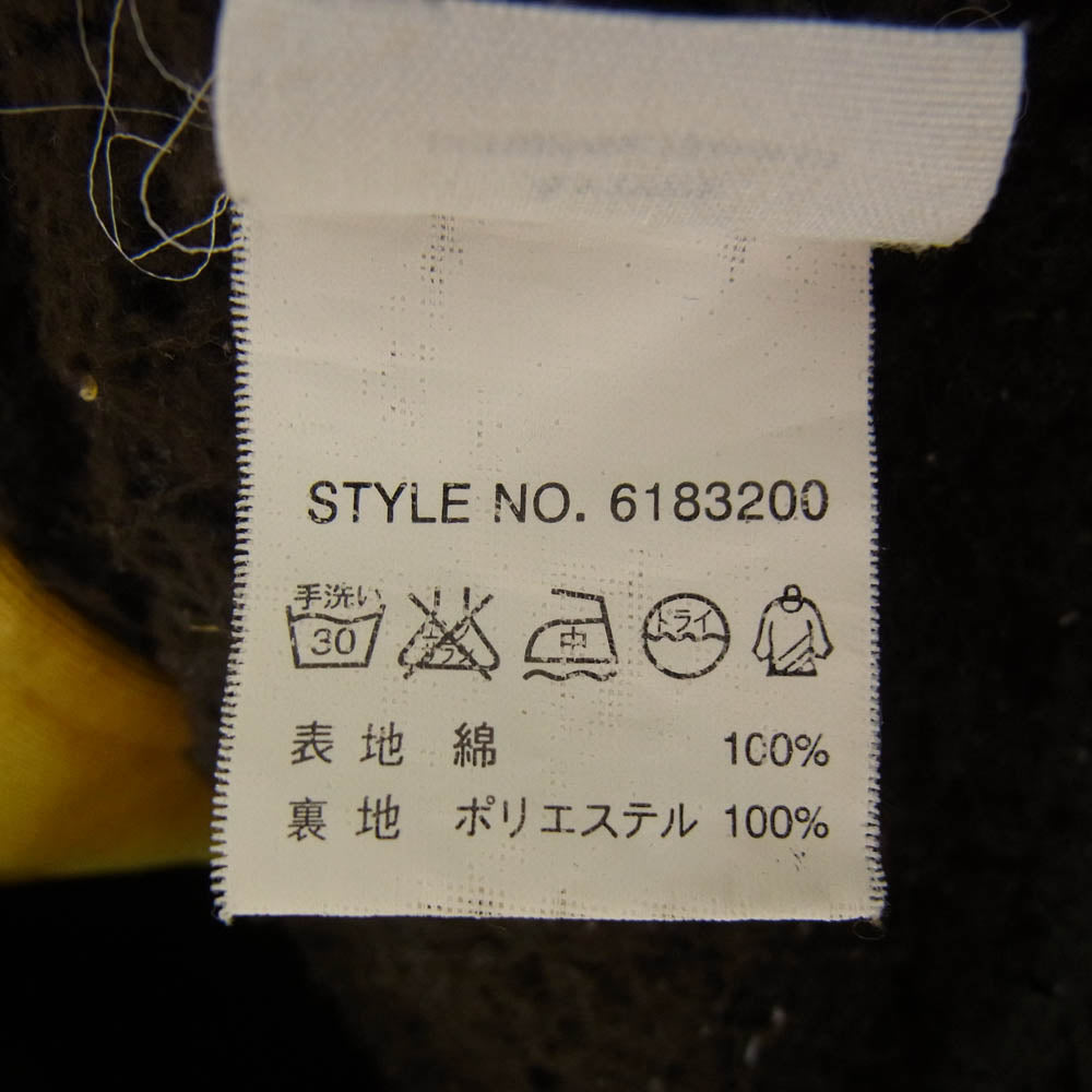 AVIREX アヴィレックス 6183200 ワッペン カレッジロゴ 内ボア付 ユーズド加工 内ボア付 ジップアップ スウェット パーカー イエロー系 M【中古】
