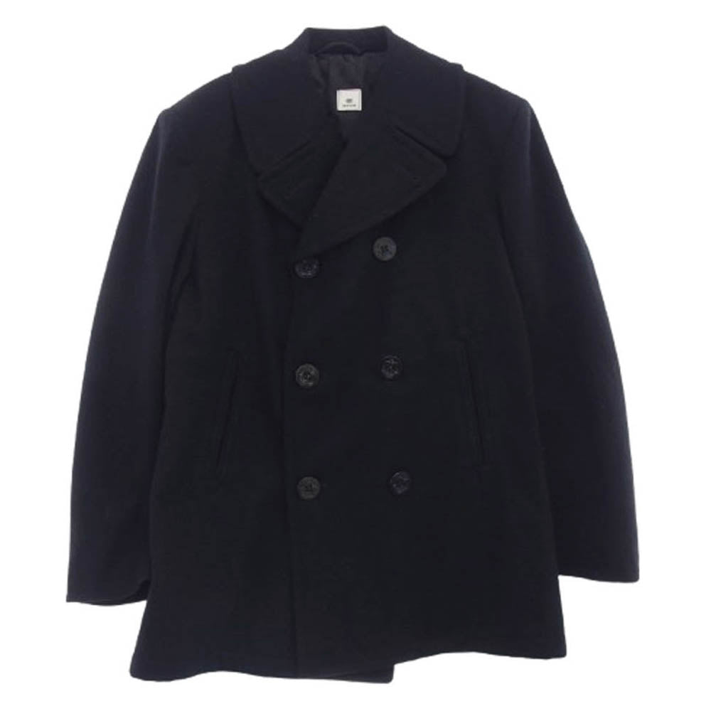 DLA100-90-C-4050 米海軍 実物 US NAVY 90's ウール P コート 40R ブラック系 40R【中古】