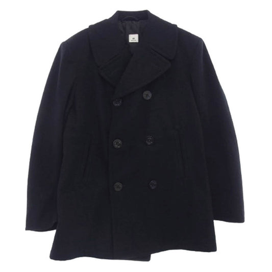 DLA100-90-C-4050 米海軍 実物 US NAVY 90's ウール P コート 40R ブラック系 40R【中古】