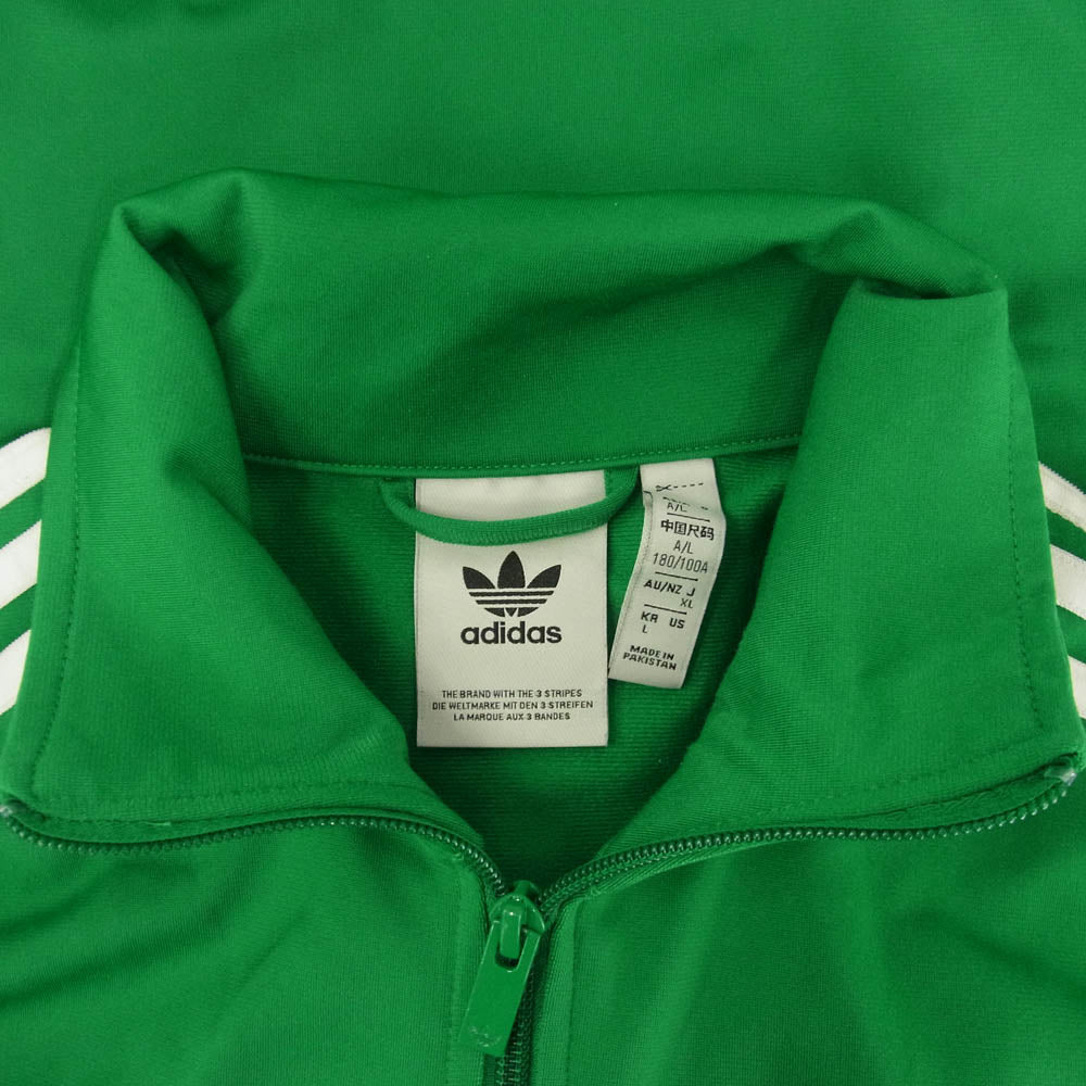 adidas アディダス IU0762 クラシックス ファイヤーバード トラックトップ トラック ジャケット グリーン系 ホワイト系 L【中古】