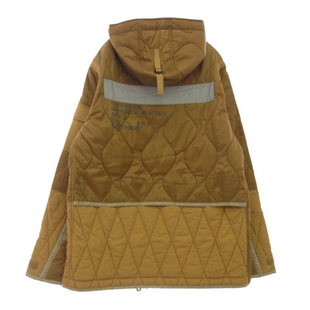 AVIREX アヴィレックス 6102180 COMBI QUILT ZIP PARKA ミリタリー キルティング ジャケット ライトブラウン系 M【美品】【中古】