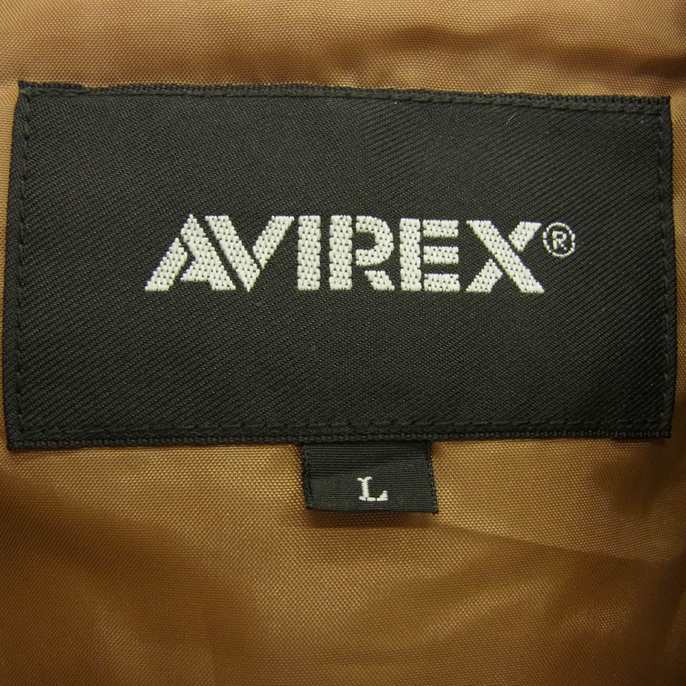 AVIREX アヴィレックス 6102180 COMBI QUILT ZIP PARKA ミリタリー キルティング ジャケット ライトブラウン系 M【美品】【中古】