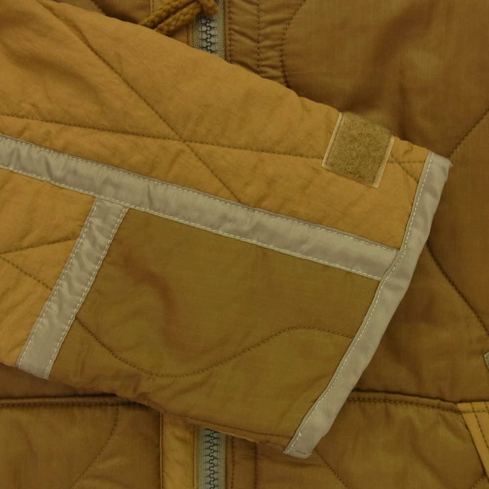AVIREX アヴィレックス 6102180 COMBI QUILT ZIP PARKA ミリタリー キルティング ジャケット ライトブラウン系 M【美品】【中古】
