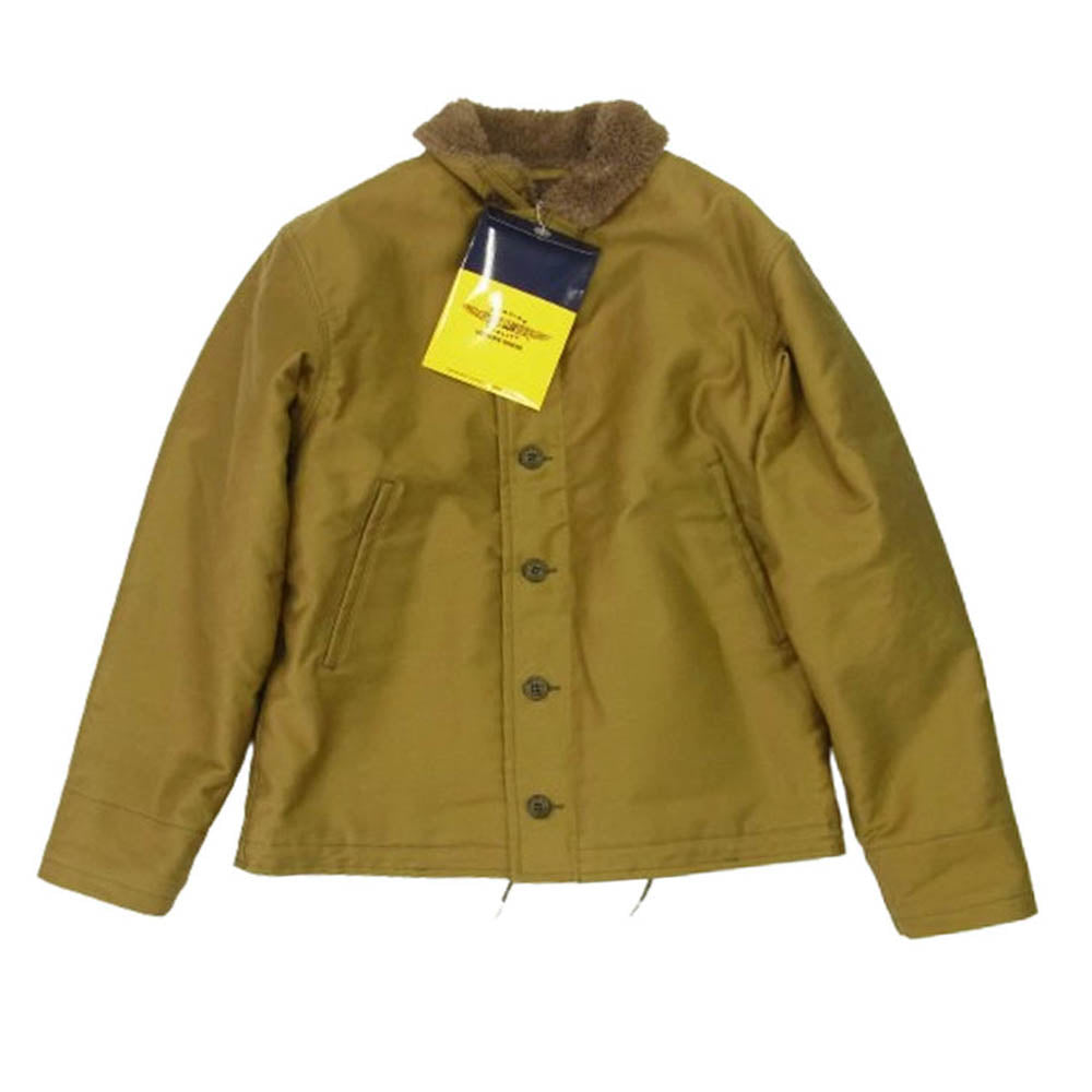 TOY'S McCOY トイズマッコイ TMJ2343 × REALMOON リアルムーン スペシャルモデル U.S.NAVY N-1 デッキ ジャケット 40 ブラウン系 40【極上美品】【中古】