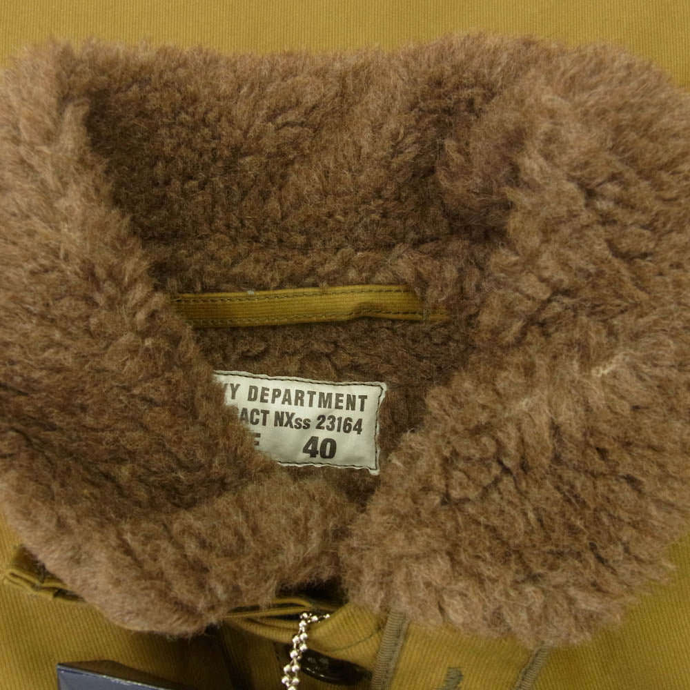 TOY'S McCOY トイズマッコイ TMJ2343 × REALMOON リアルムーン スペシャルモデル U.S.NAVY N-1 デッキ ジャケット 40 ブラウン系 40【極上美品】【中古】