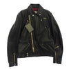 Lewis Leathers ルイスレザー 441TR CYCLONE サイクロン ラットランドシープスキン タイトフィット タータンチェック ダブル ライダース ジャケット ルイス製 木製 ロゴハンガー付属 ブラック系 40【極上美品】【中古】