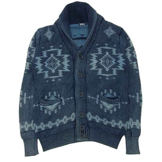 TMT ティーエムティー INDIGO インディゴ ニット カーディガン ブルー系 ネイビー系 M【中古】