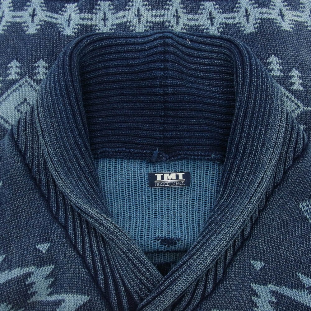 TMT ティーエムティー INDIGO インディゴ ニット カーディガン ブルー系 ネイビー系 M【中古】