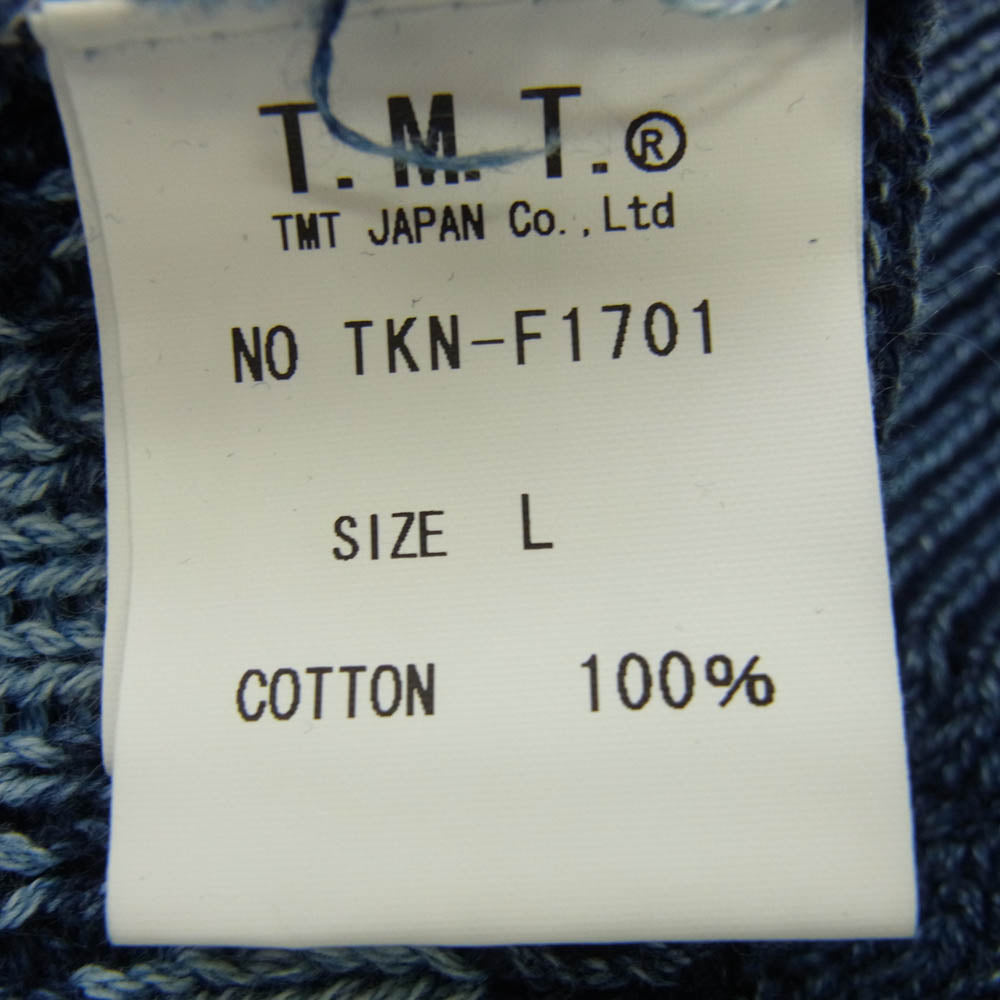 TMT ティーエムティー INDIGO インディゴ ニット カーディガン ブルー系 ネイビー系 M【中古】