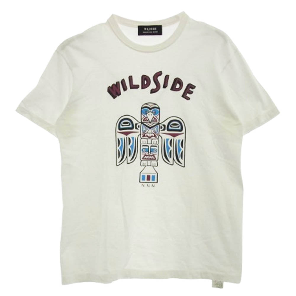 Yohji Yamamoto ヨウジヤマモト SS-T60-003 WILDSIDE × NORTH NO NAME TOTEM POLE T-shirt ワイルドサイド 半袖 Tシャツ ホワイト系 2【中古】