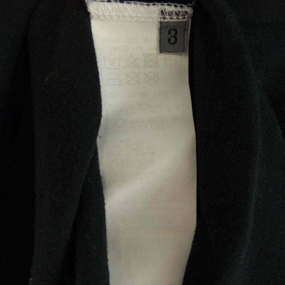 Yohji Yamamoto POUR HOMME ヨウジヤマモトプールオム HK-T25-076 ステッチ デザイン 半袖 Tシャツ カットソー ブラック系 3【中古】