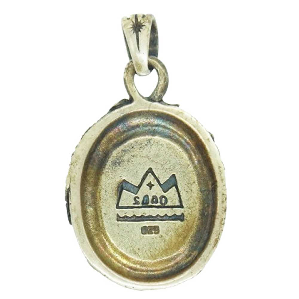 SAAD サード フェザー ストーン ペンダント トップ シルバー系 ブラウン系【中古】