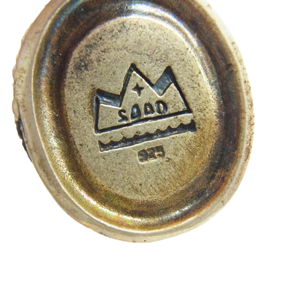 SAAD サード フェザー ストーン ペンダント トップ シルバー系 ブラウン系【中古】