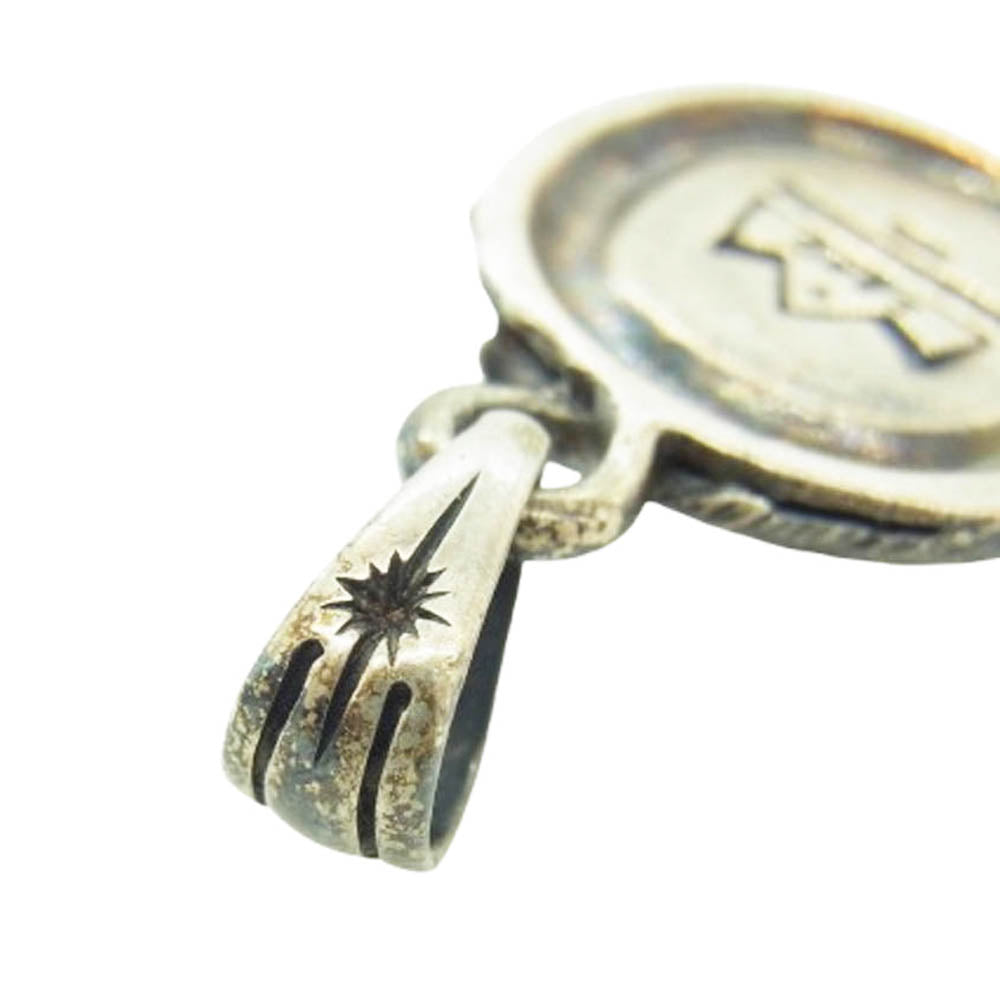 SAAD サード フェザー ストーン ペンダント トップ シルバー系 ブラウン系【中古】