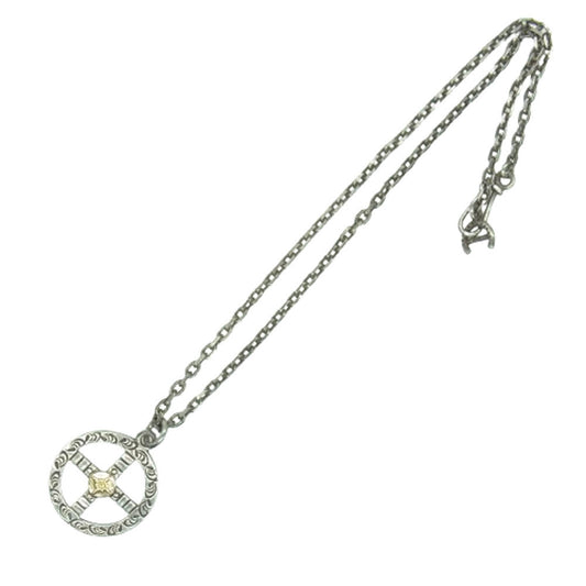 FIRST ARROW's ファーストアローズ K18 メディスン ホイール付き チェーン フック ネックレス シルバー系【中古】