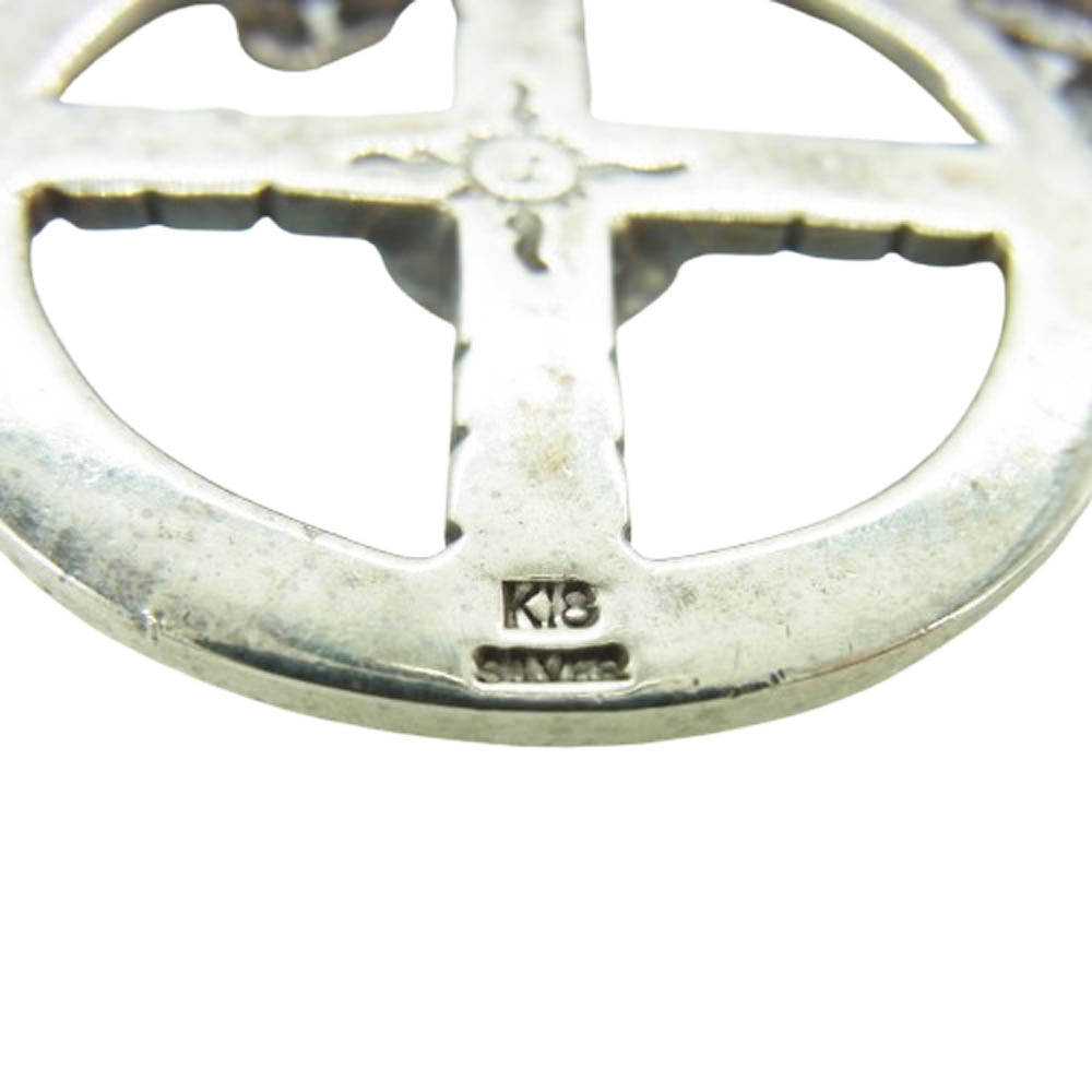 FIRST ARROW's ファーストアローズ K18 メディスン ホイール付き チェーン フック ネックレス シルバー系【中古】