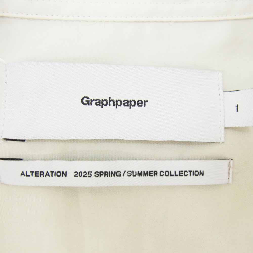 GRAPHPAPER グラフペーパー 25SS GM251-50144 Silicon Poplin Oversized Regular Collar Shirt シリコン オーバーサイズ 長袖 シャツ ホワイト系 1【中古】