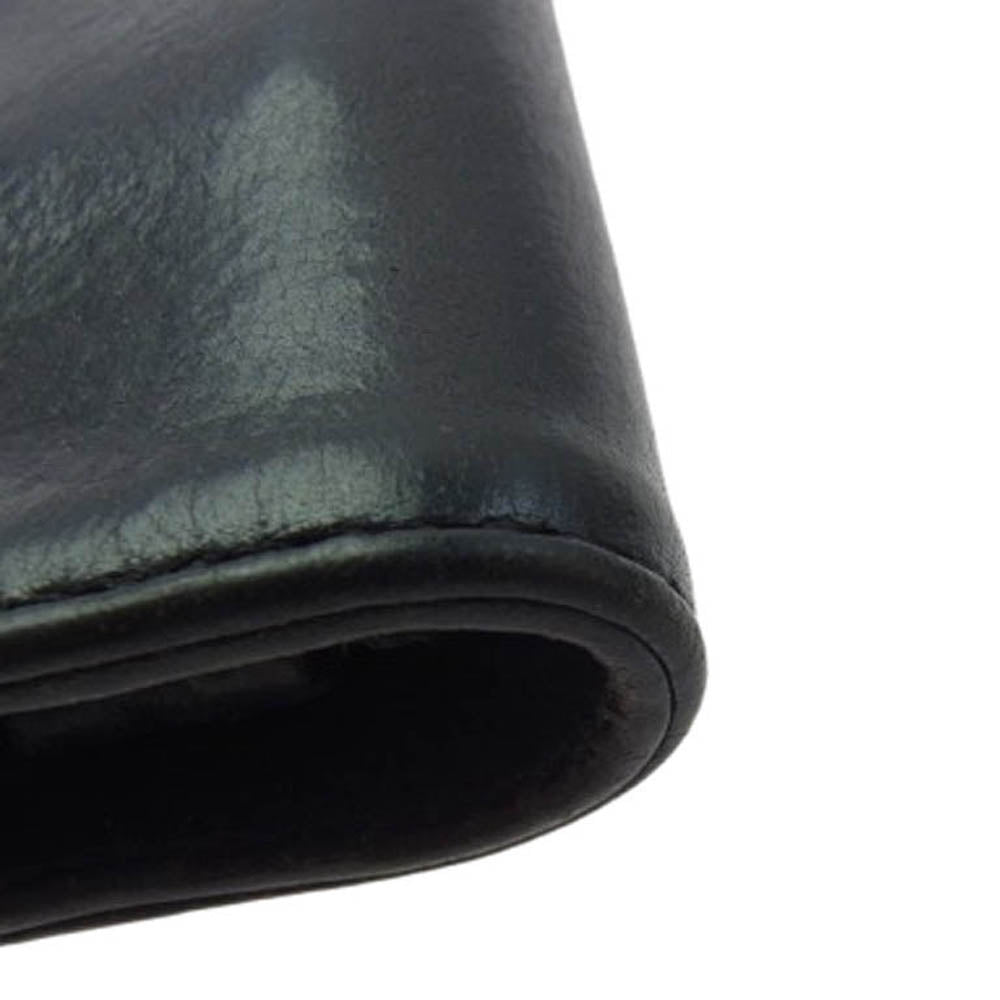 CHROME HEARTS クロムハーツ（原本無） KEY CASE クロスボールボタン レザー キーケース ブラック系【中古】