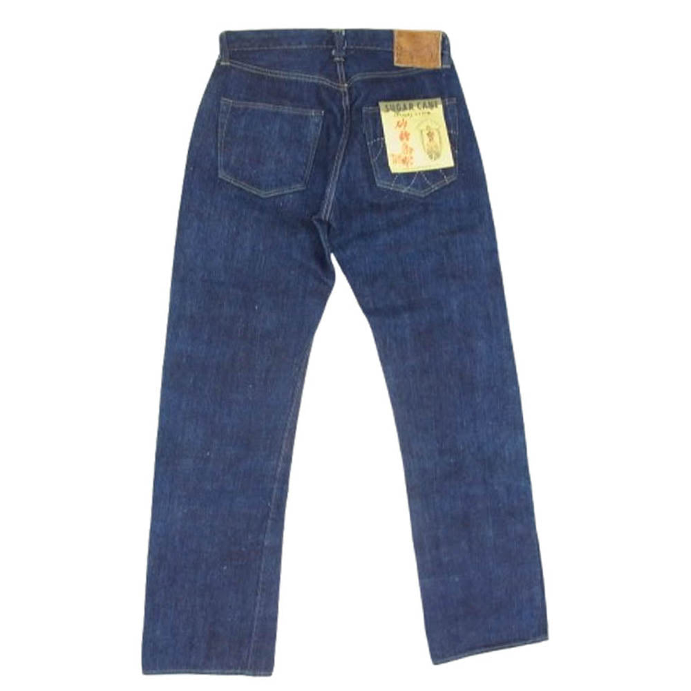 SUGAR CANE シュガーケーン SC40401A 14oz 混藍砂糖黍 右綾デニム レギュラーストレート ワンウォッシュ デニム パンツ インディゴブルー系 32【美品】【中古】