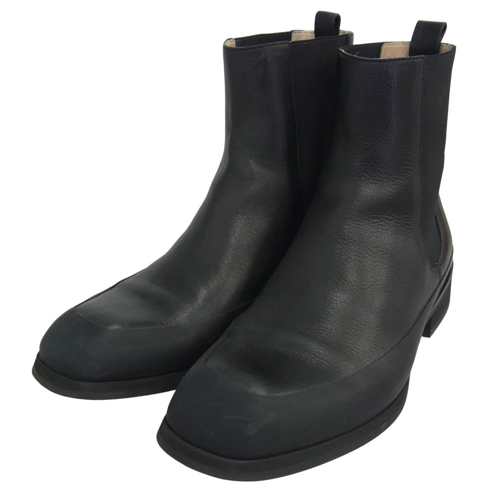 The Row ザロウ F1191-L65 FLAT ANKLE GARDEN BOOTS フラット アンクル レザー サイドゴア ガーデンブーツ ブラック系 39【中古】